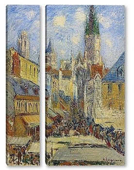 Модульная картина Старые башни и рыночная площадь