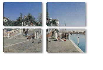 Модульная картина Порт,Венеция