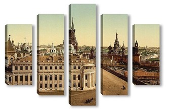 Модульная картина Кремль, Москва, Россия. 1890-1900 гг