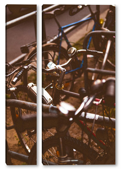 Модульная картина Велосипеды