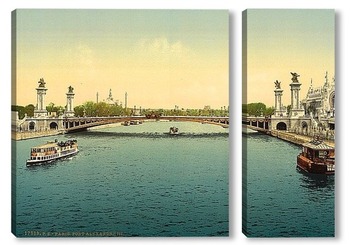 Модульная картина Александр III, мост, 1900, Париж, Франция