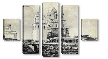  Вид у Высокого моста 1899  –  1901 ,  Россия,  Псковская область,  Псков