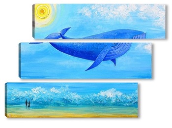 Модульная картина Синий кит мечты