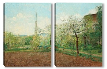 Модульная картина Цветущие деревья