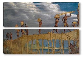 Модульная картина Пешеходный мост на базе Форт Аршамбо