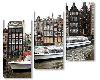 Модульная картина Водная прогулка в Амстердаме