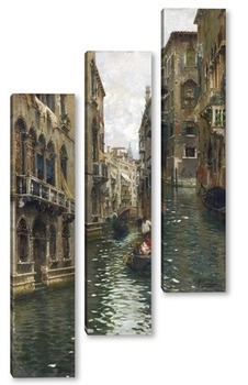 Модульная картина Семейный пикник на Венецианском канале