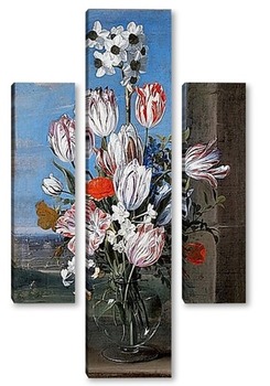 Модульная картина Натюрморт с тюльпанами