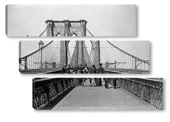 Пешеходная дорожка Бруклинского моста,1894г.