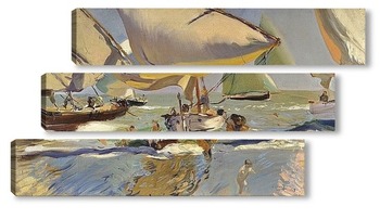  Лодки на пляже, Коста-де-Леванте, 1912