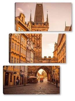 Модульная картина Осенняя Прага