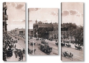  Николаевский мост. Вид с Васильевского острова 1907  –  1908