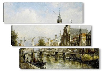 Модульная картина Вид Амстердама