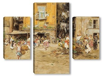 Модульная картина Вико Гротта и Вико Форно, Санта Лючия Веччиа, Неаполь
