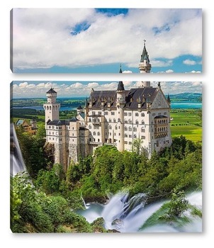 Модульная картина Сказочный замок в Баварии