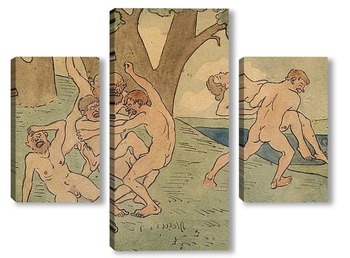 Модульная картина Любовные игры, 1900