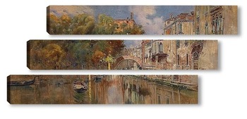 Модульная картина Вид на канал в Венеции
