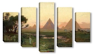 Модульная картина Пирамиды в Гизе у берега Нила