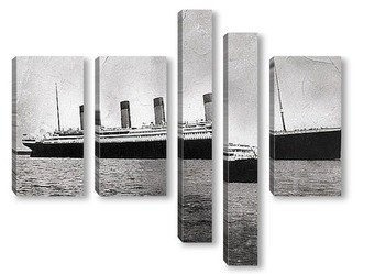 Модульная картина Титаник выходящий в море