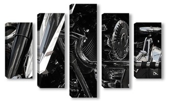 Модульная картина Harley-Davidson в деталях.