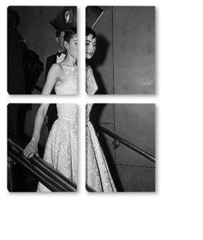 Модульная картина Одри Хепбёрн на вручении Оскара.