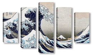 Модульная картина Hokusai-3-1
