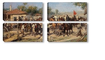 Модульная картина Войска освобождают Балкан от турок