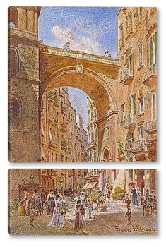 Модульная картина Неаполь.Кьяйя-Брюкке
