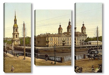 Модульная картина Никольская церковь, Санкт-Петербург, Россия.1890-1900 гг