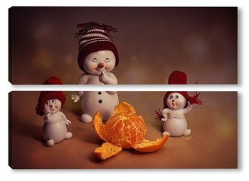 Модульная картина мы делили апельсин...