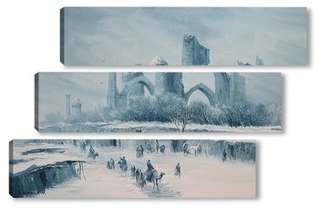 Модульная картина Зима в Самарканде