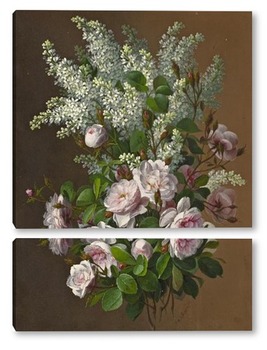 Модульная картина Натюрморт с розами