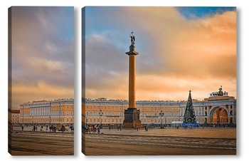 Модульная картина Дворцовая. Бесснежная зима 2015 года.