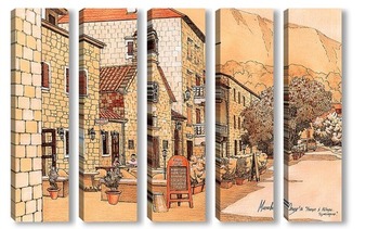 Модульная картина Улица в Которе. Черногория