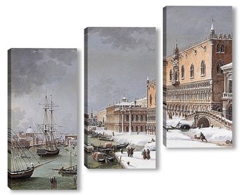 Модульная картина Венеция под снегом