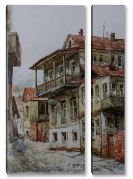Модульная картина Старый дом в Тбилиси