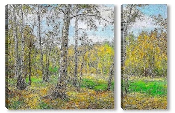 Модульная картина Осень в лесу