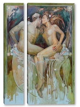 Модульная картина Адам и Ева