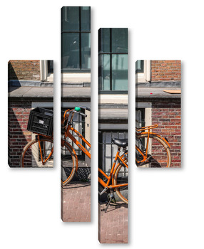 Модульная картина Амстердамский велосипед