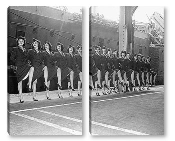 Модульная картина "Rockettes" перед турне по Америке.1945г.