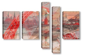 Модульная картина Мост через Москва-реку