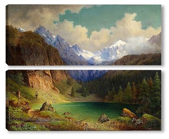 Модульная картина Пейзаж в горах