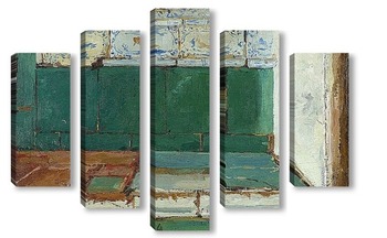 Модульная картина Зеленая плиточная кладка, 1894