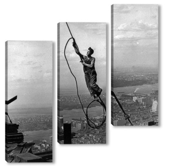  1932: Строители на железной скобе на строительной площадке Эмпайр-Стейт