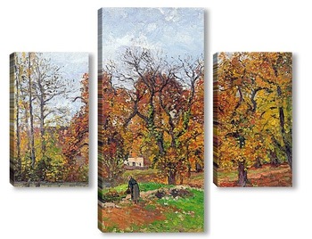 Модульная картина Осенний пейзаж рядом с Понтуаз