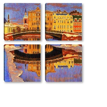 Модульная картина Петербург. Инженерный мост