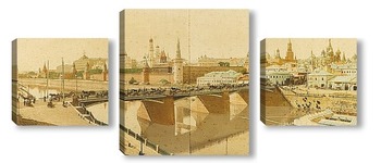 Модульная картина Вид на Москву, 1900-е годы
