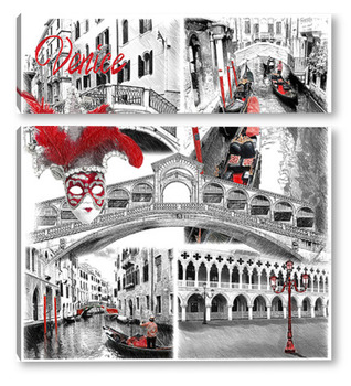 Модульная картина Достопримечательности Венеции