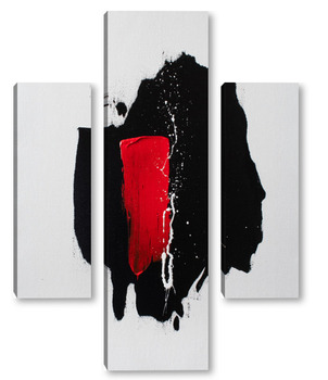 Модульная картина Чёрный, красный и белый