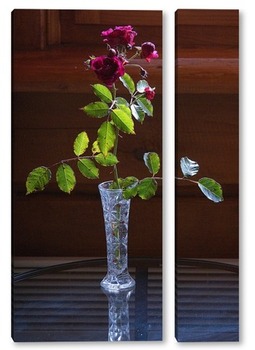 Модульная картина Розочка в вазе